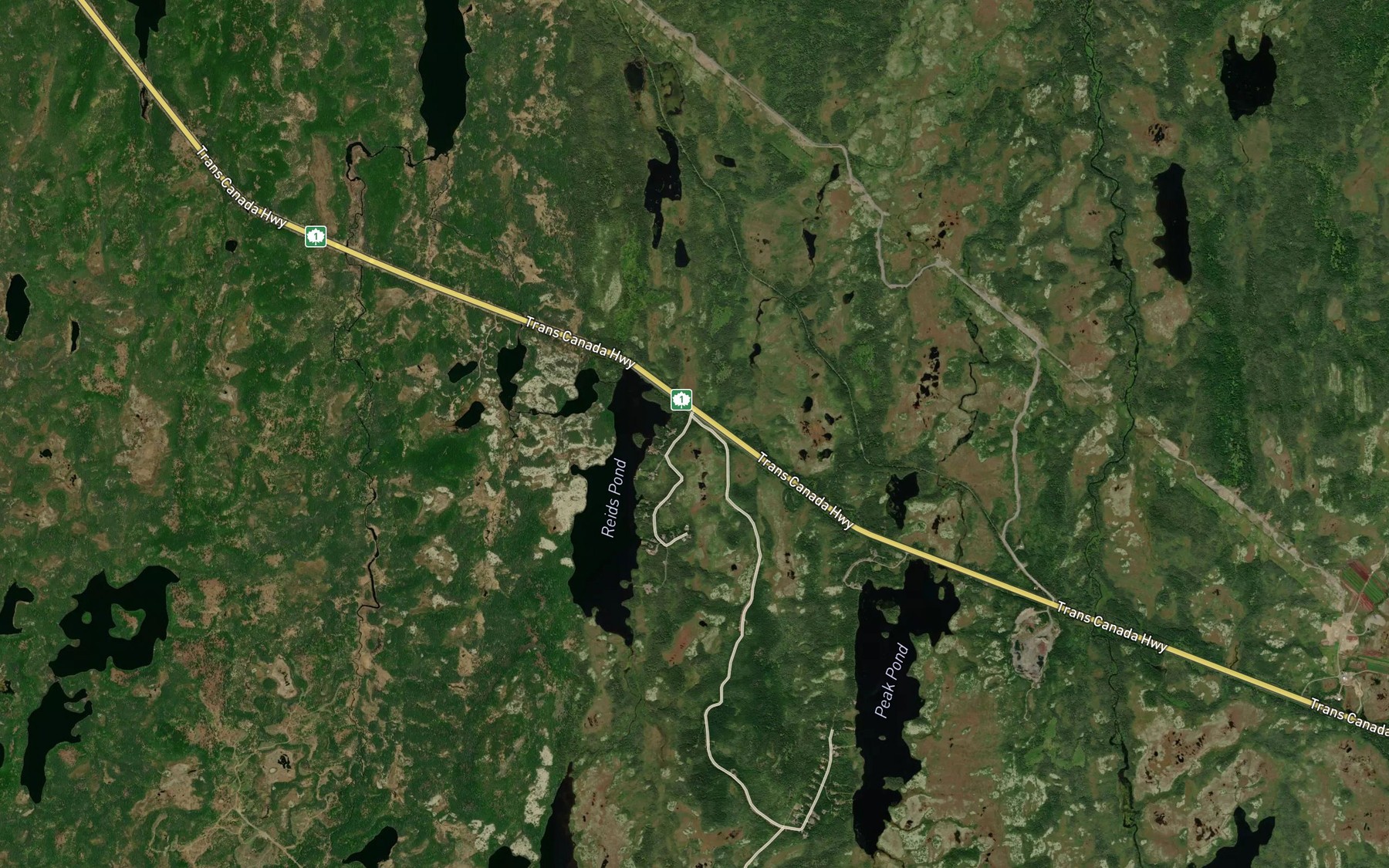 Satellite map of the Reids Pond