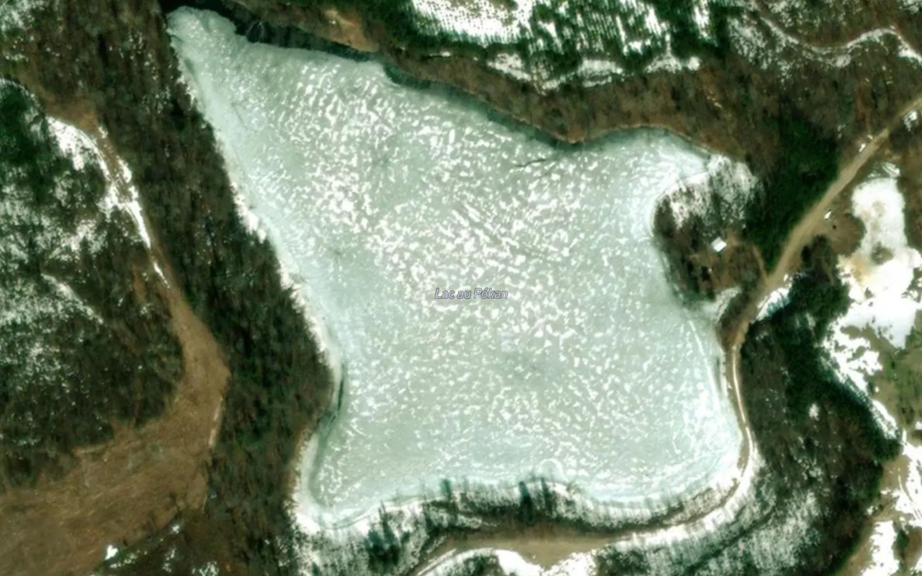 Satellite map of the Lac au Pekan