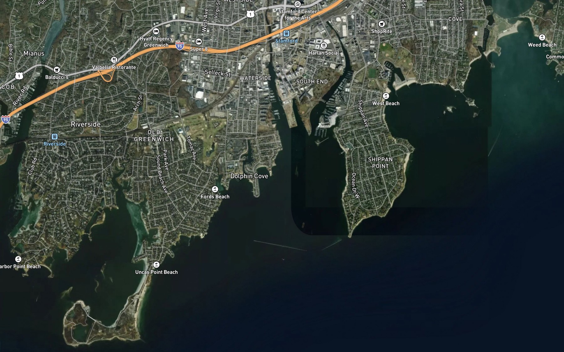 Satellite map of the Inner Reach