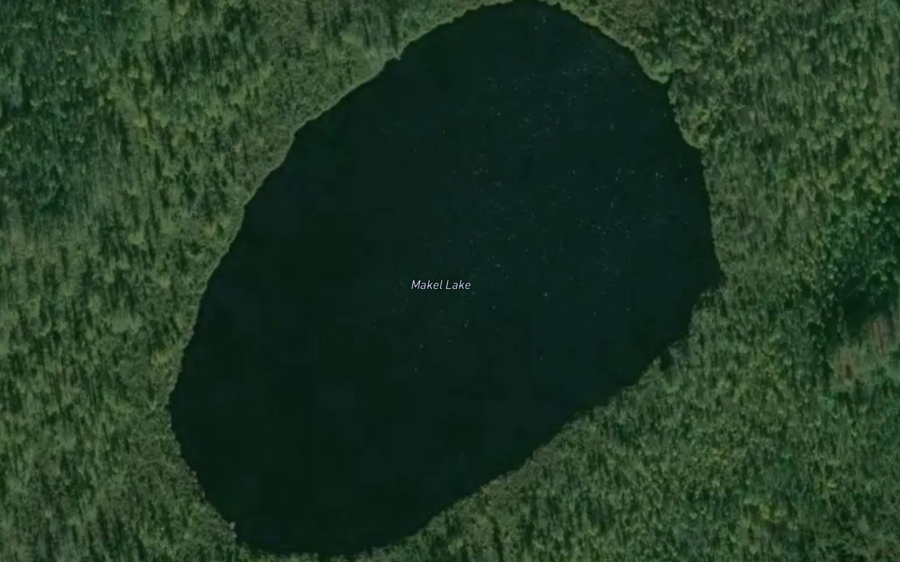 Satellite map of the Makel Lake