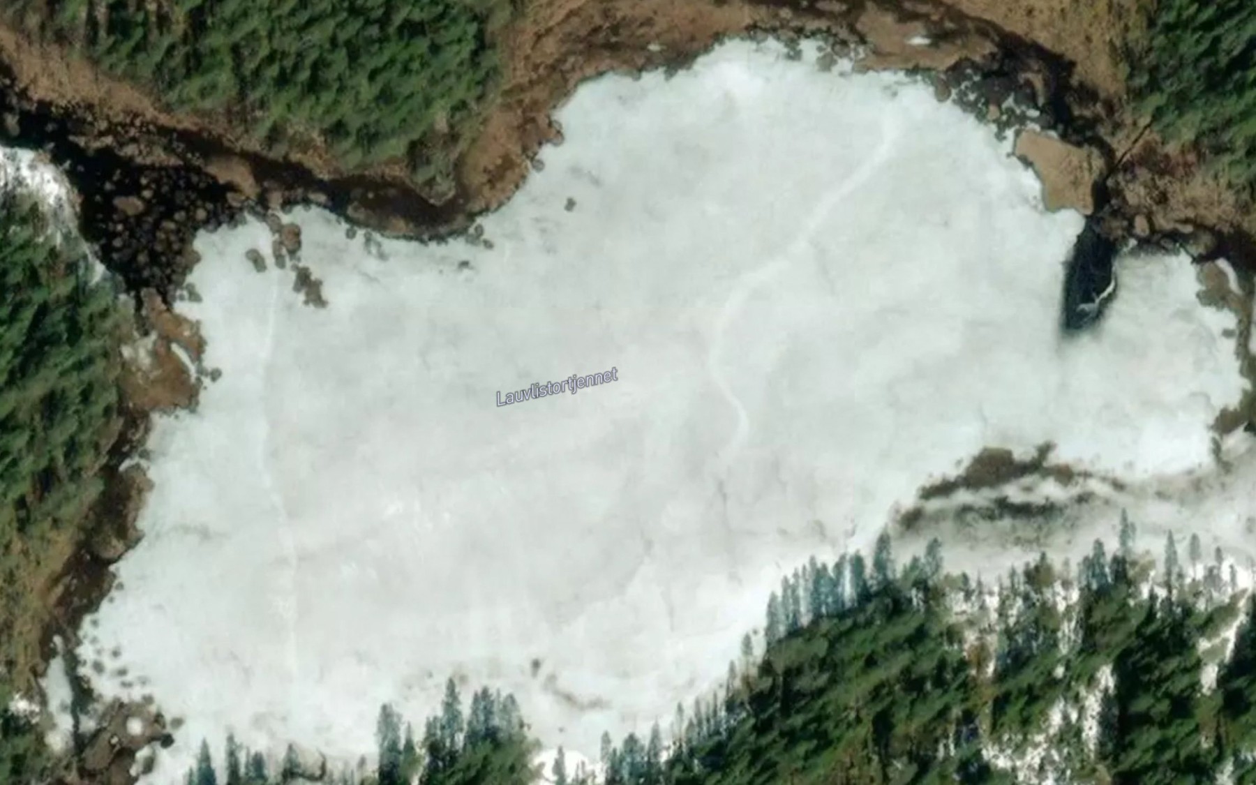 Satellite map of the Lovlistortjernet