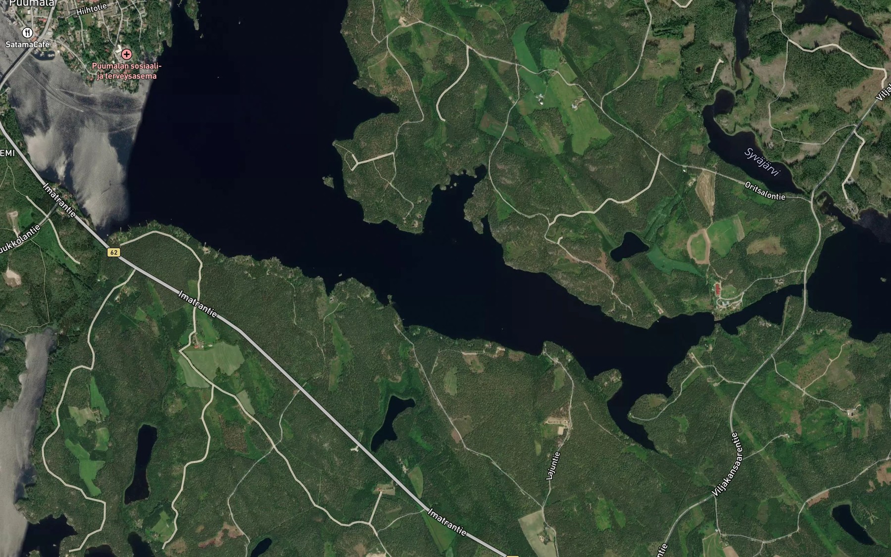 Satellite map of the Mutikonselka