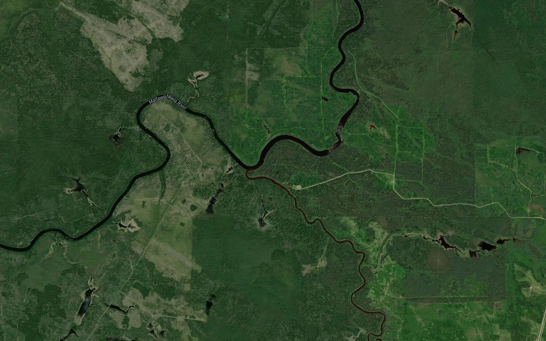 Satellite map of the Riviere Jessie
