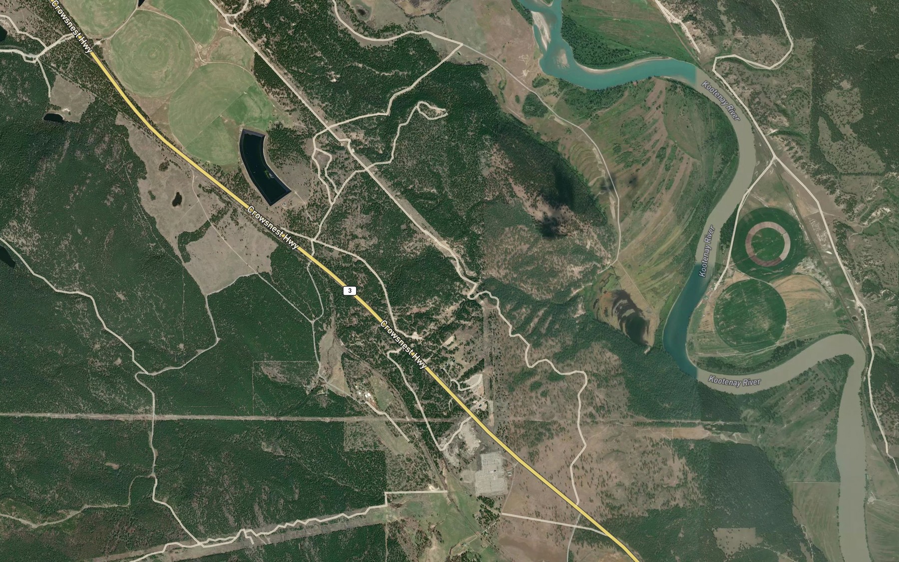 Satellite map of the Arnold Creek