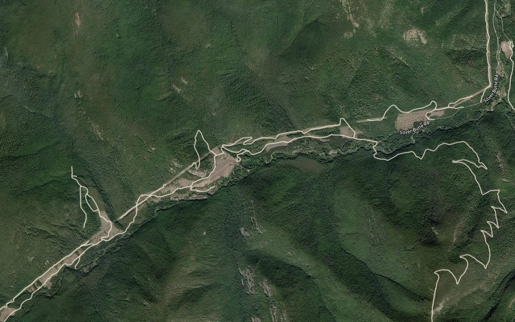 Satellite map of the Trapper Creek