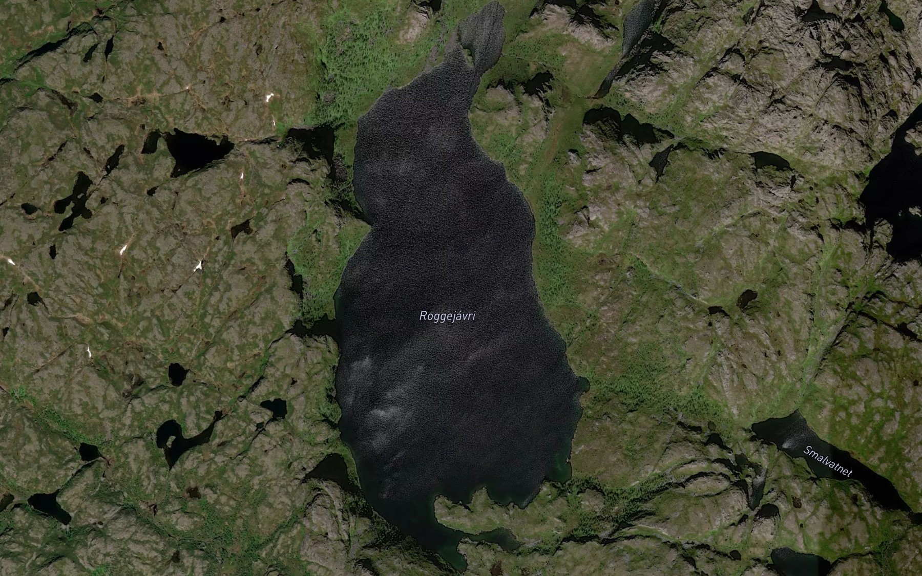 Satellite map of the Gravsjoen