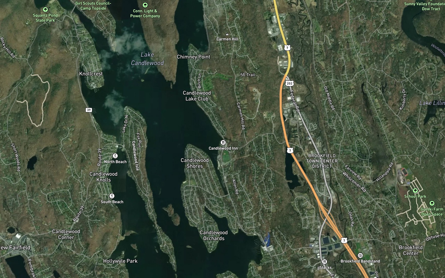 Satellite map of the Spot 8