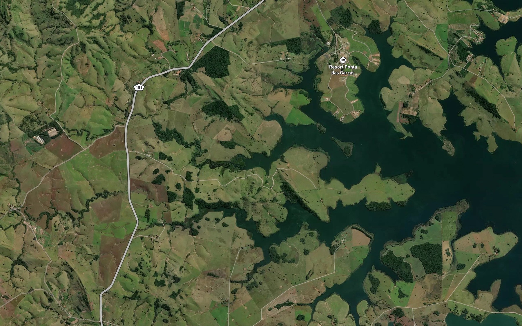 Satellite map of the Ribeirao da Cruz