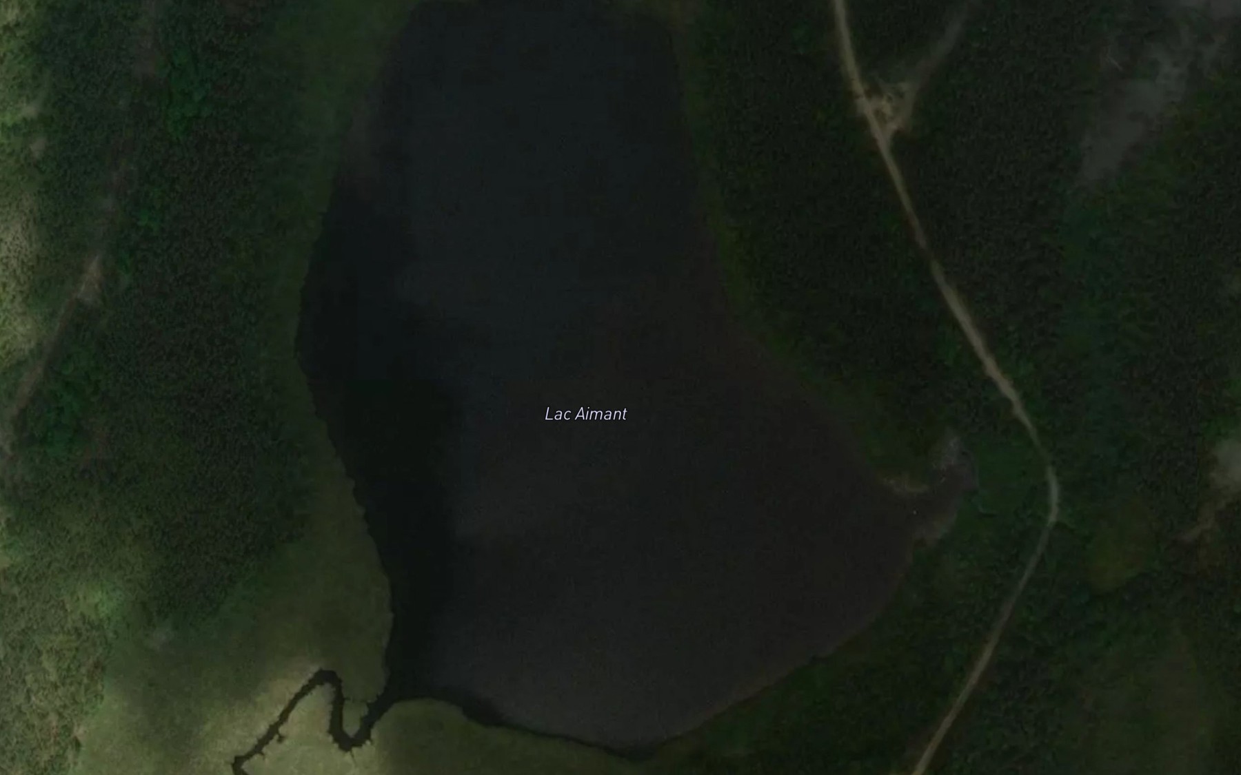 Satellite map of the Lac Aimant