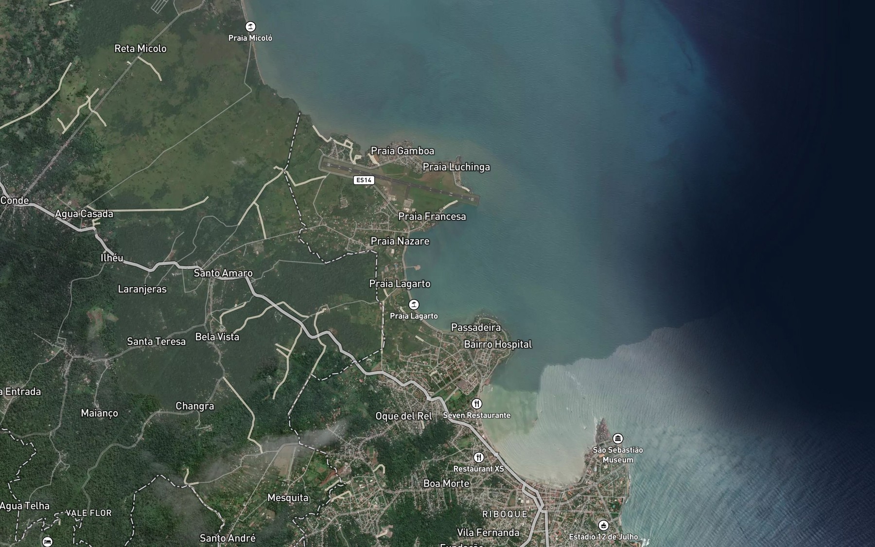 Satellite map of the Rio Melo