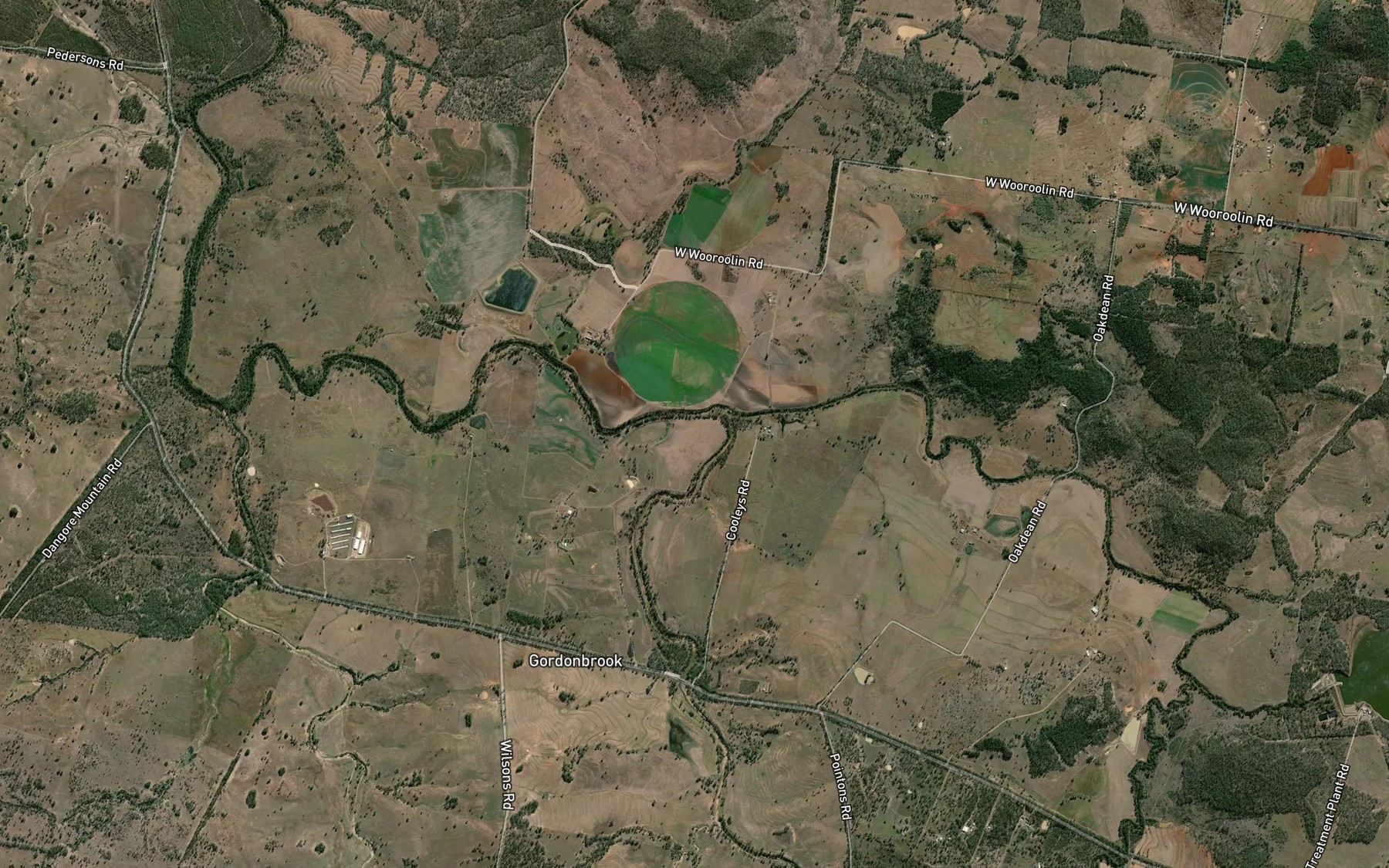 Satellite map of the Gordon Brook
