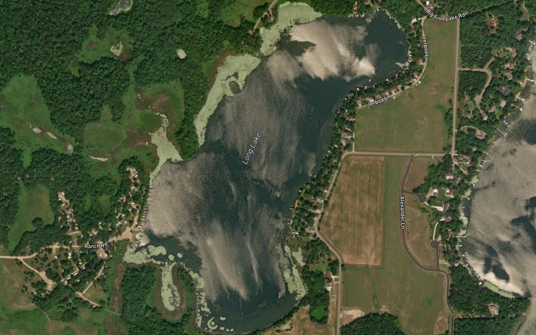 Satellite map of the Long Lake