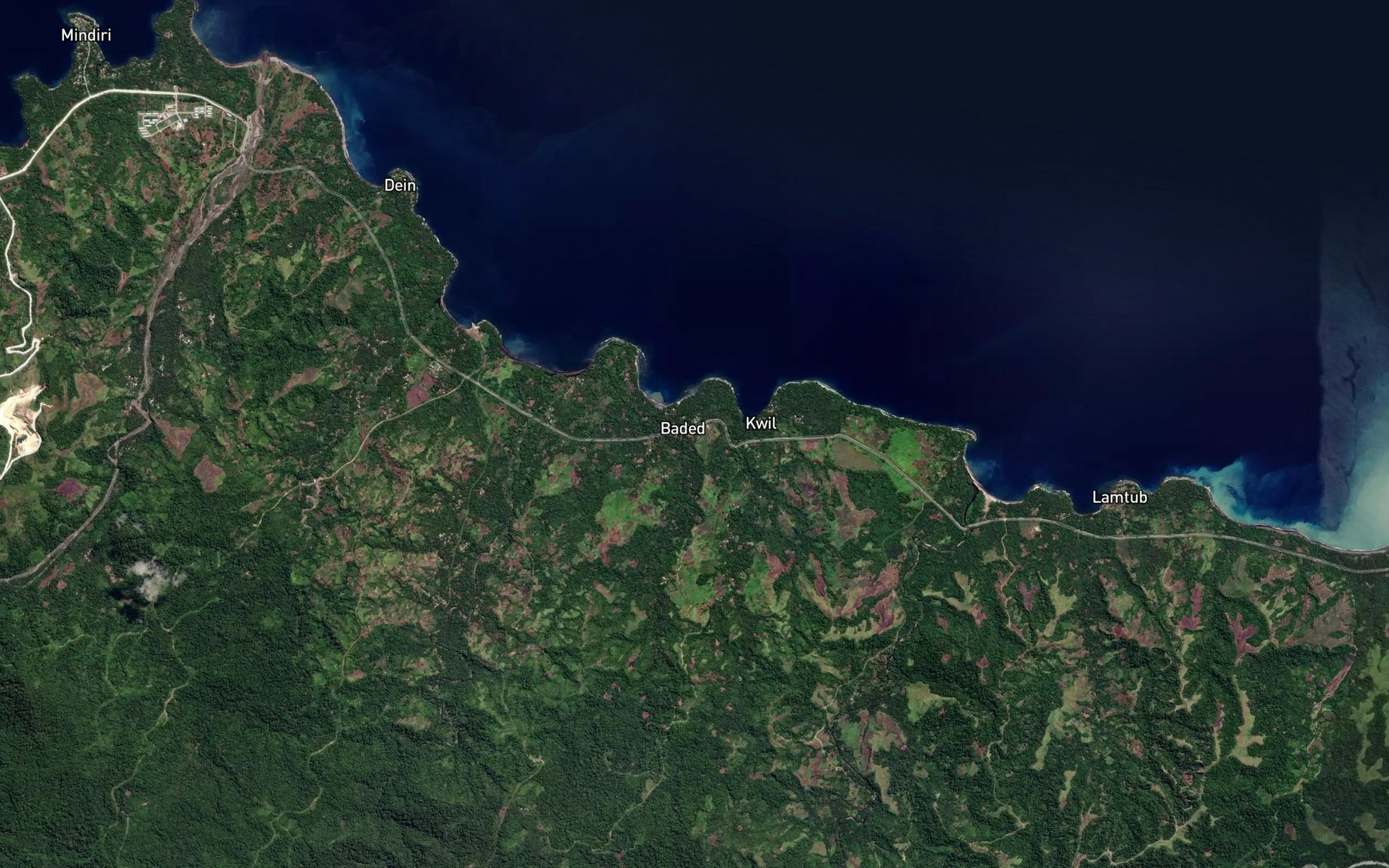 Satellite map of the Batedya River