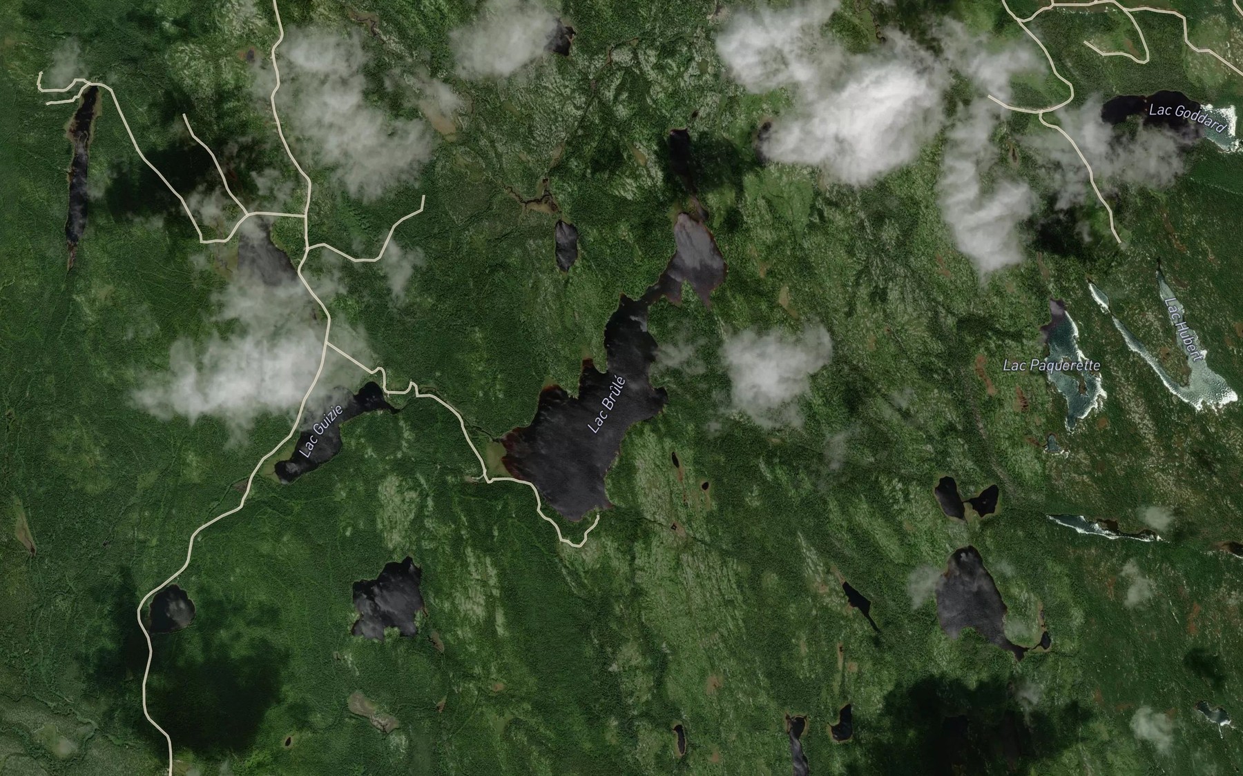 Satellite map of the Lac Brule