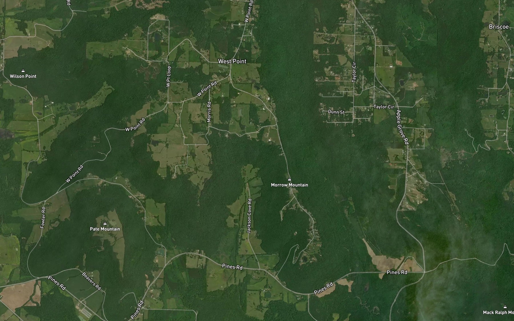 Satellite map of the Cove Spring Number 2
