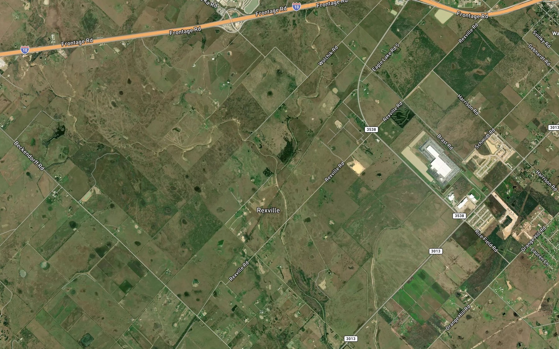 Satellite map of the Little Bernard Creek