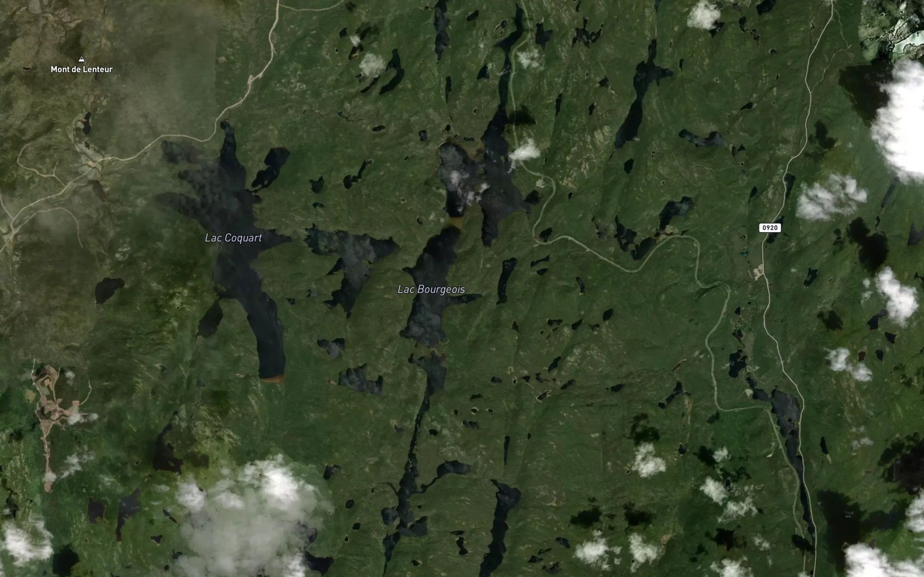 Satellite map of the Lac Bourgeois