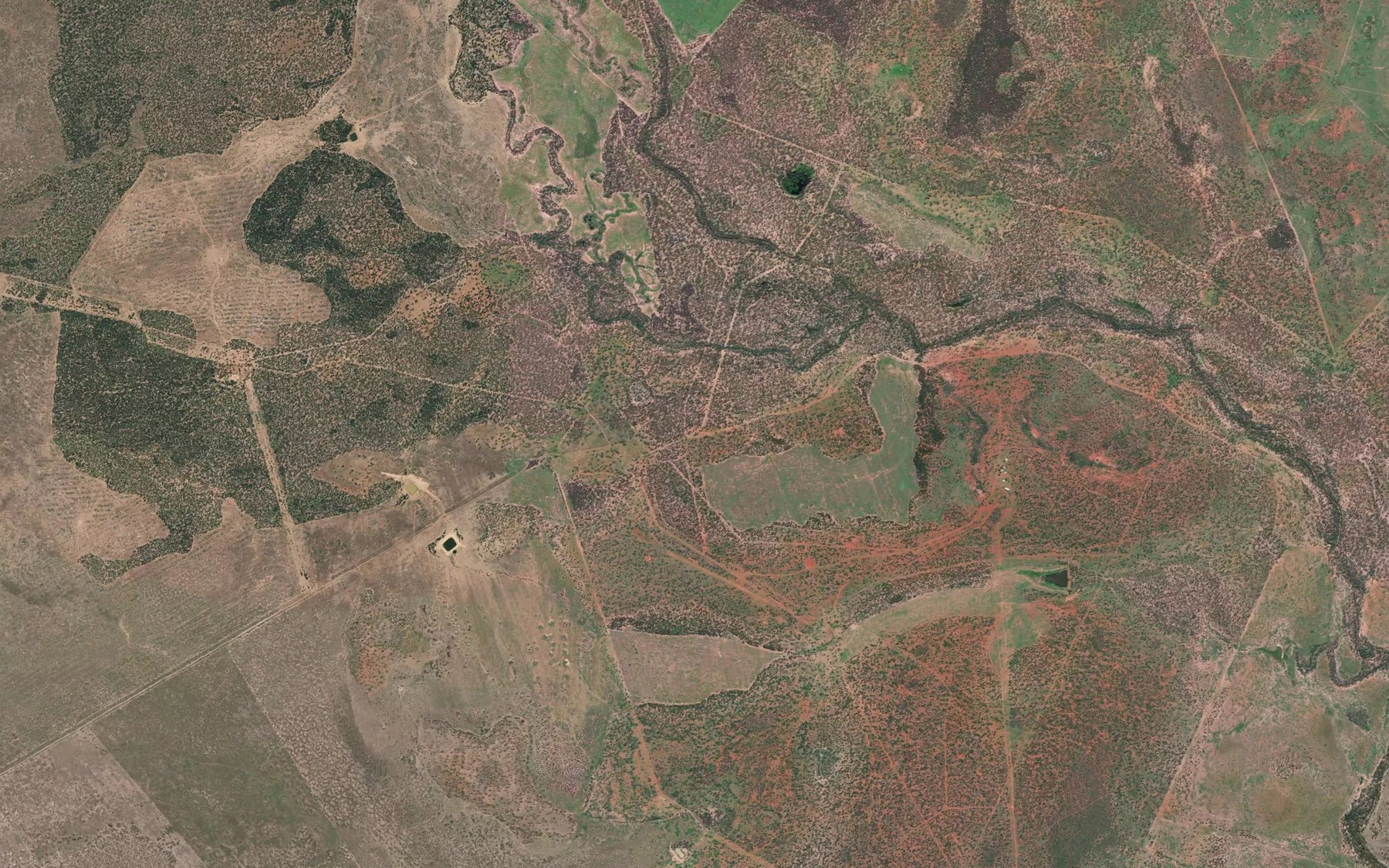 Satellite map of the Scrubby Creek