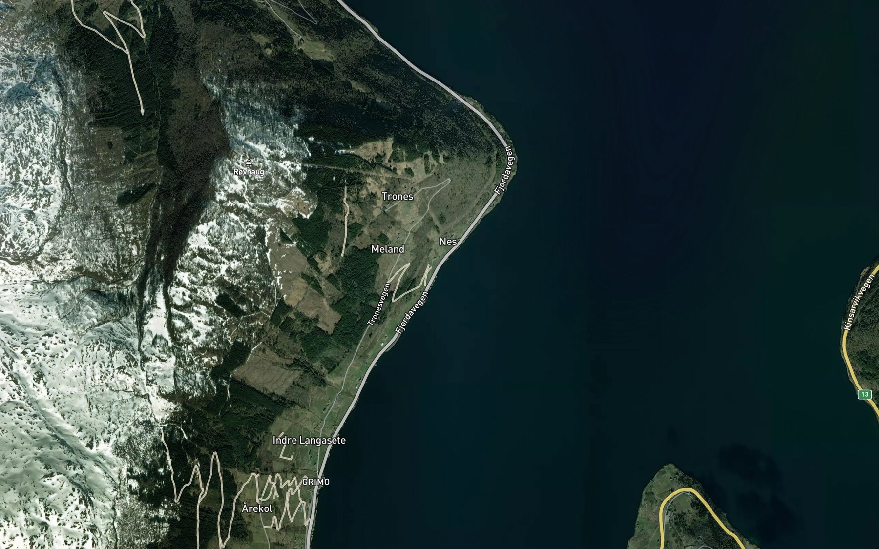 Satellite map of the Aldevik