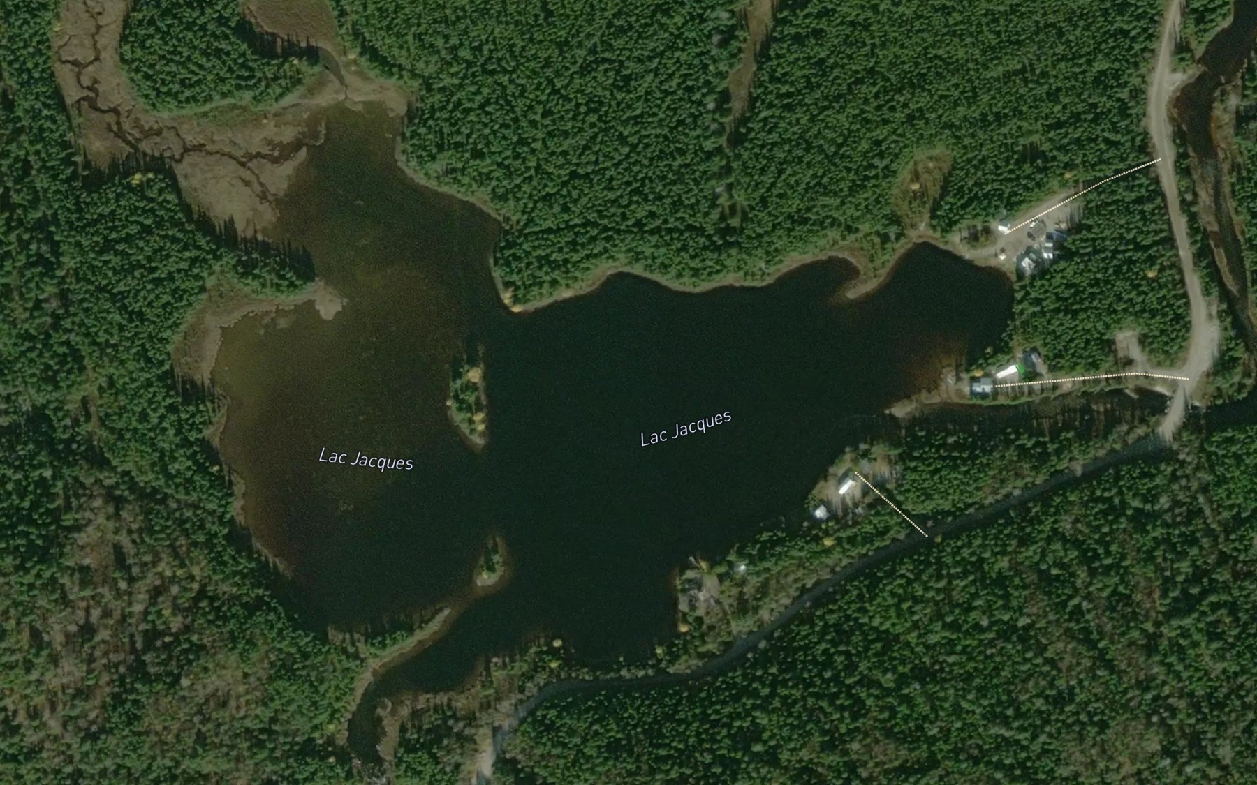 Satellite map of the Lac Jacques