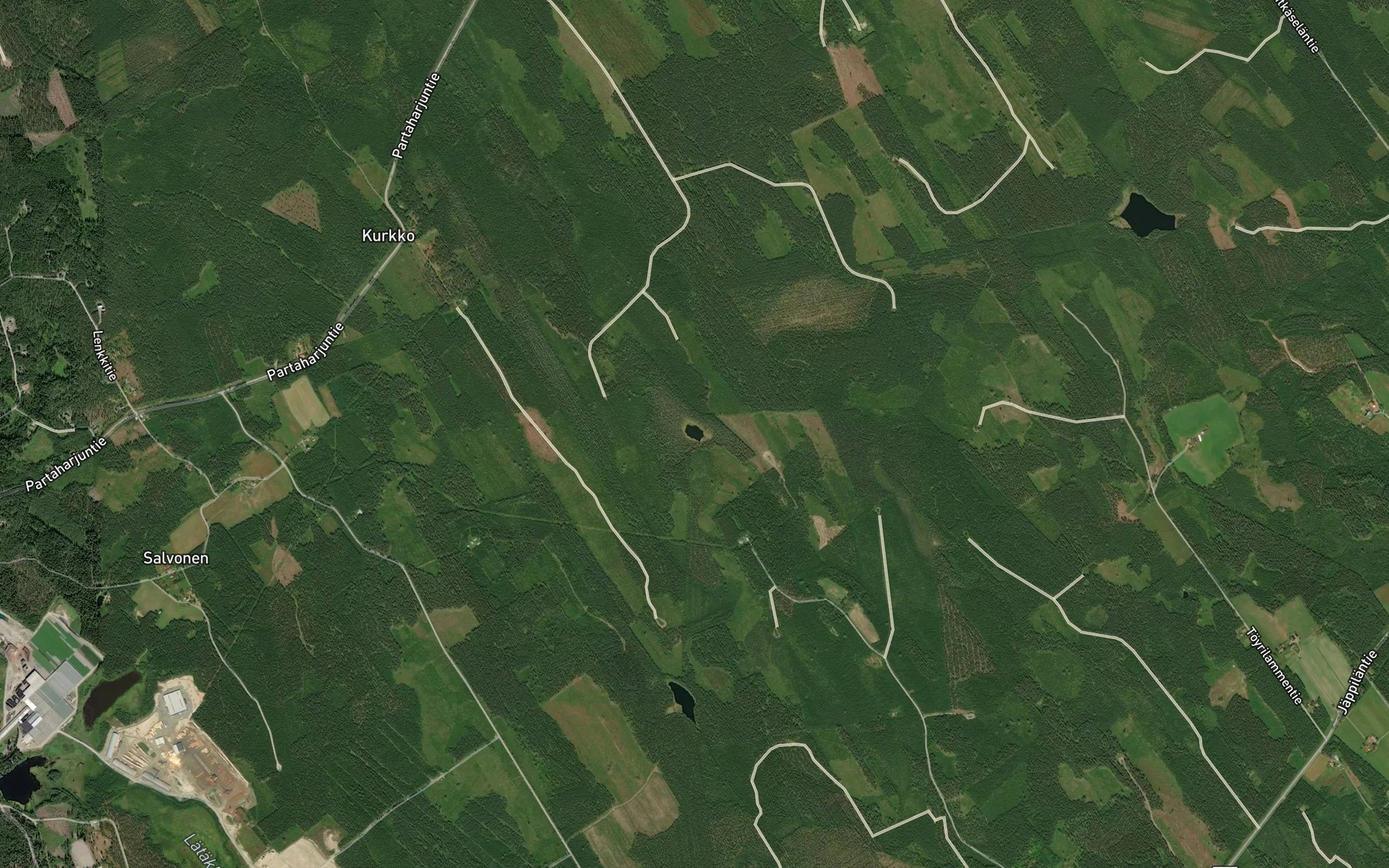 Satellite map of the Sopenlampi
