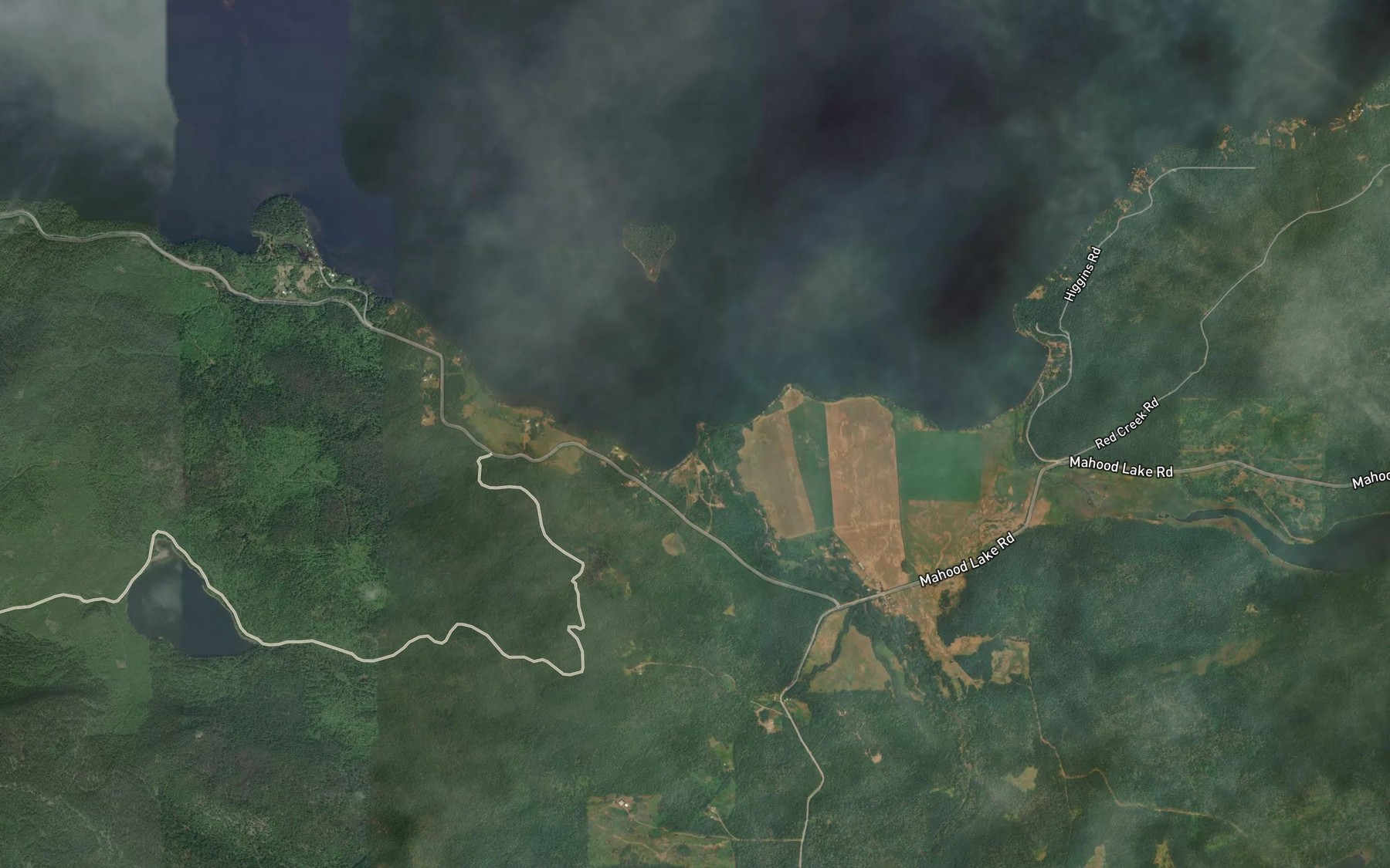 Satellite map of the Jim Creek