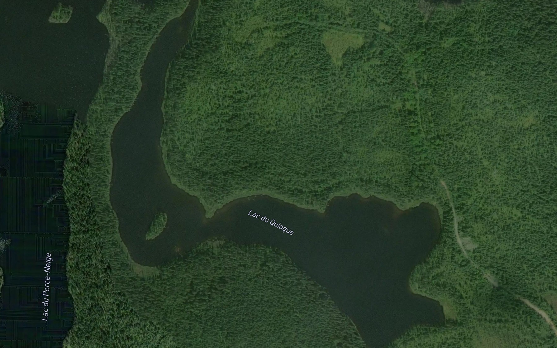 Satellite map of the Lac du Quioque