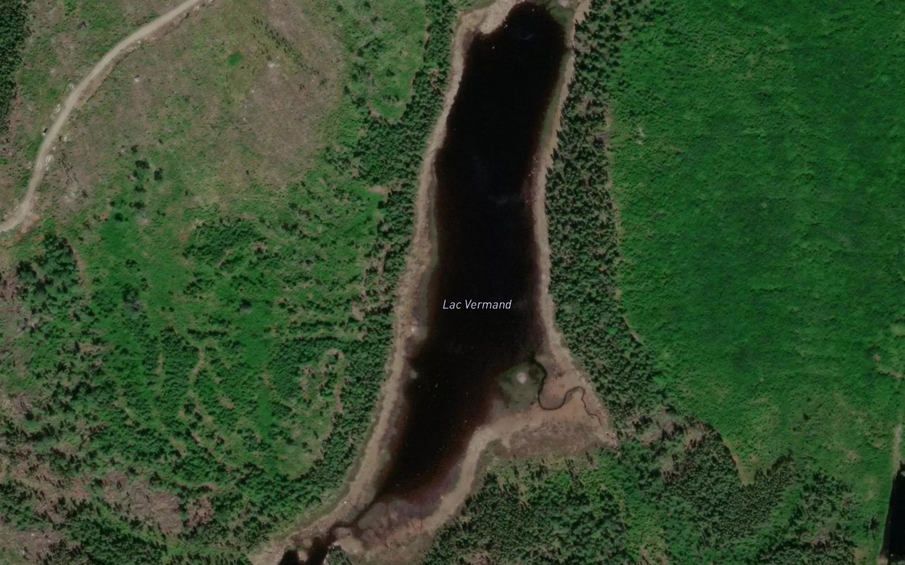 Satellite map of the Lac Vermand
