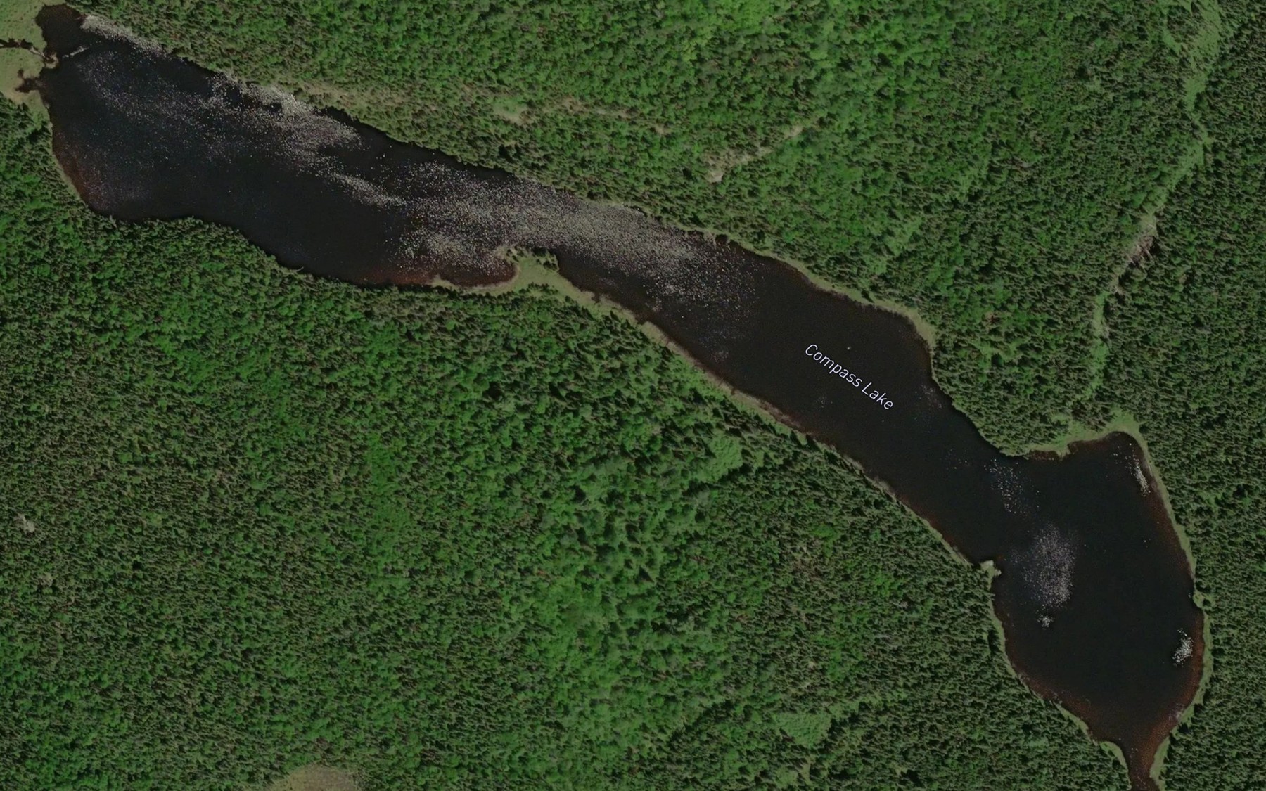 Satellite map of the Compass Lake