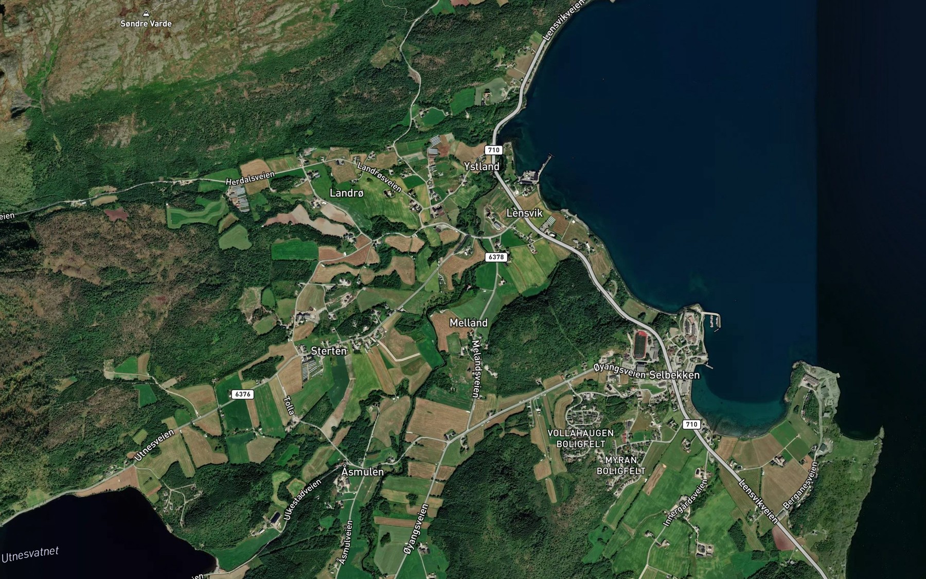 Satellite map of the Brattfossen