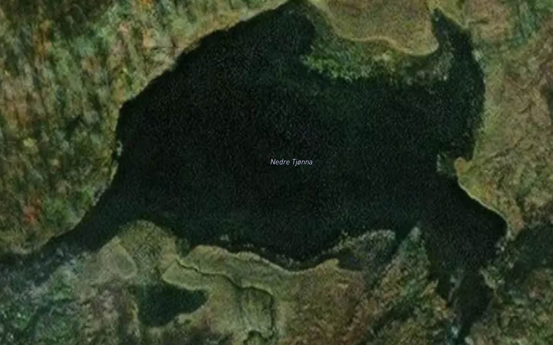 Satellite map of the Tjorna,nedre