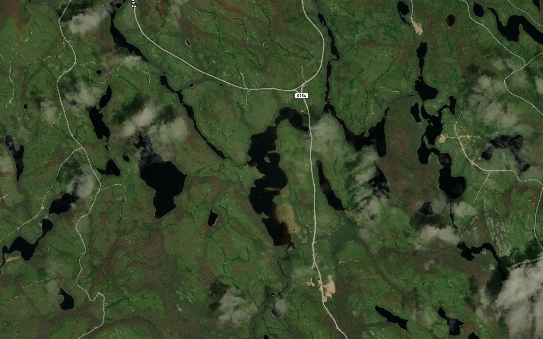 Satellite map of the Lac Harvey
