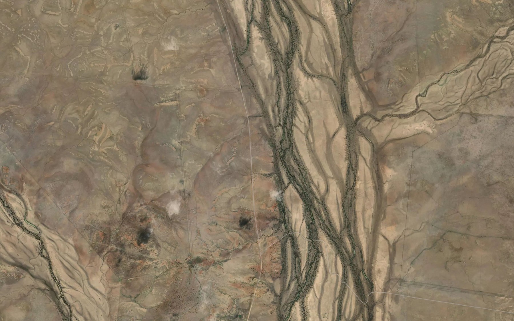 Satellite map of the Kybona Creek