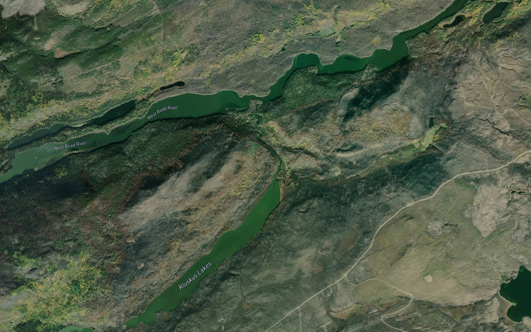 Satellite map of the Kluskus Creek