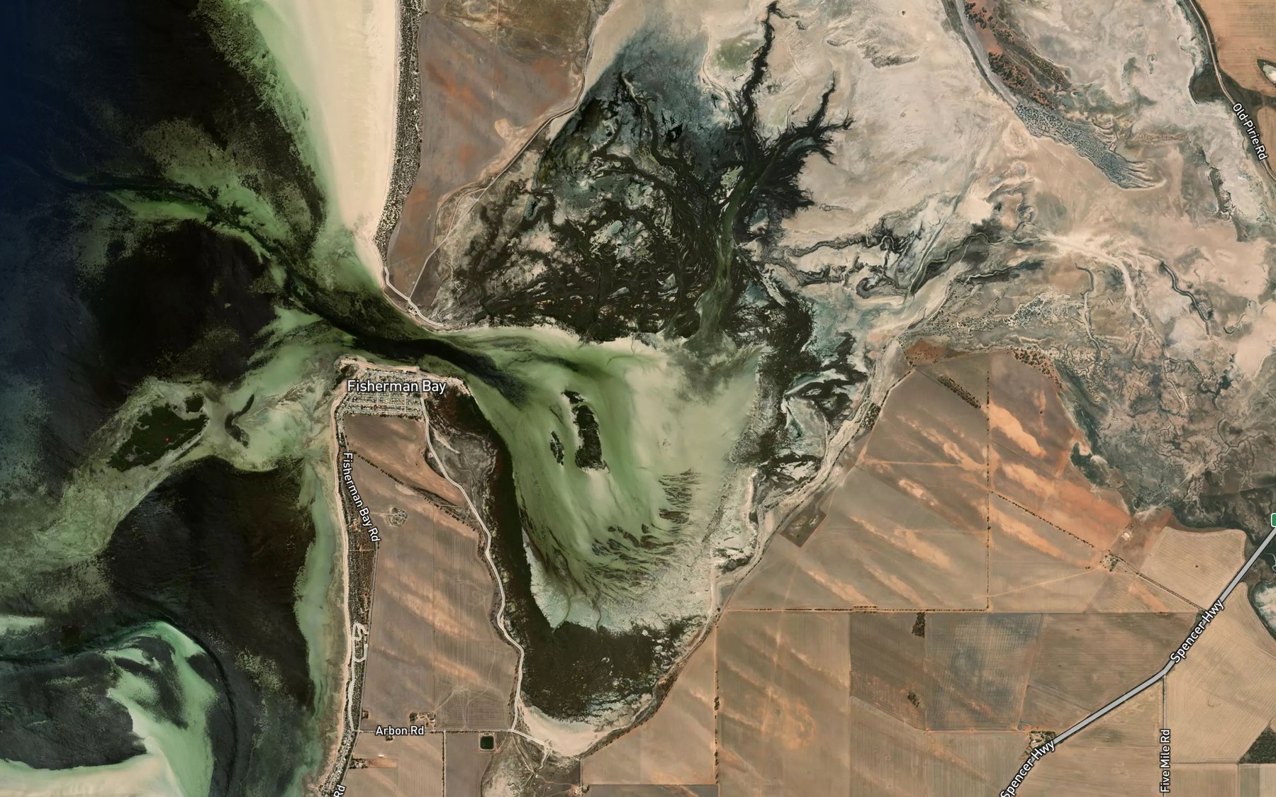 Satellite map of the Fisherman Bay