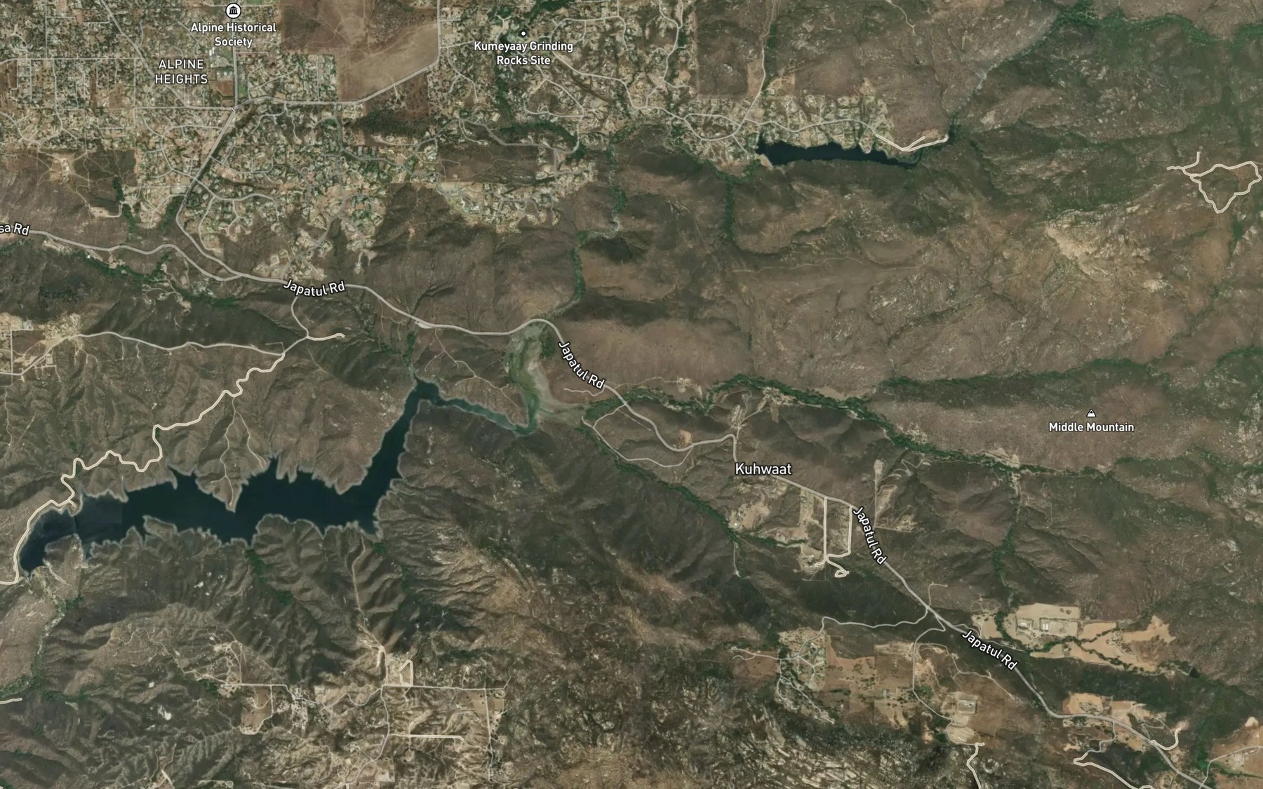 Satellite map of the Taylor Creek