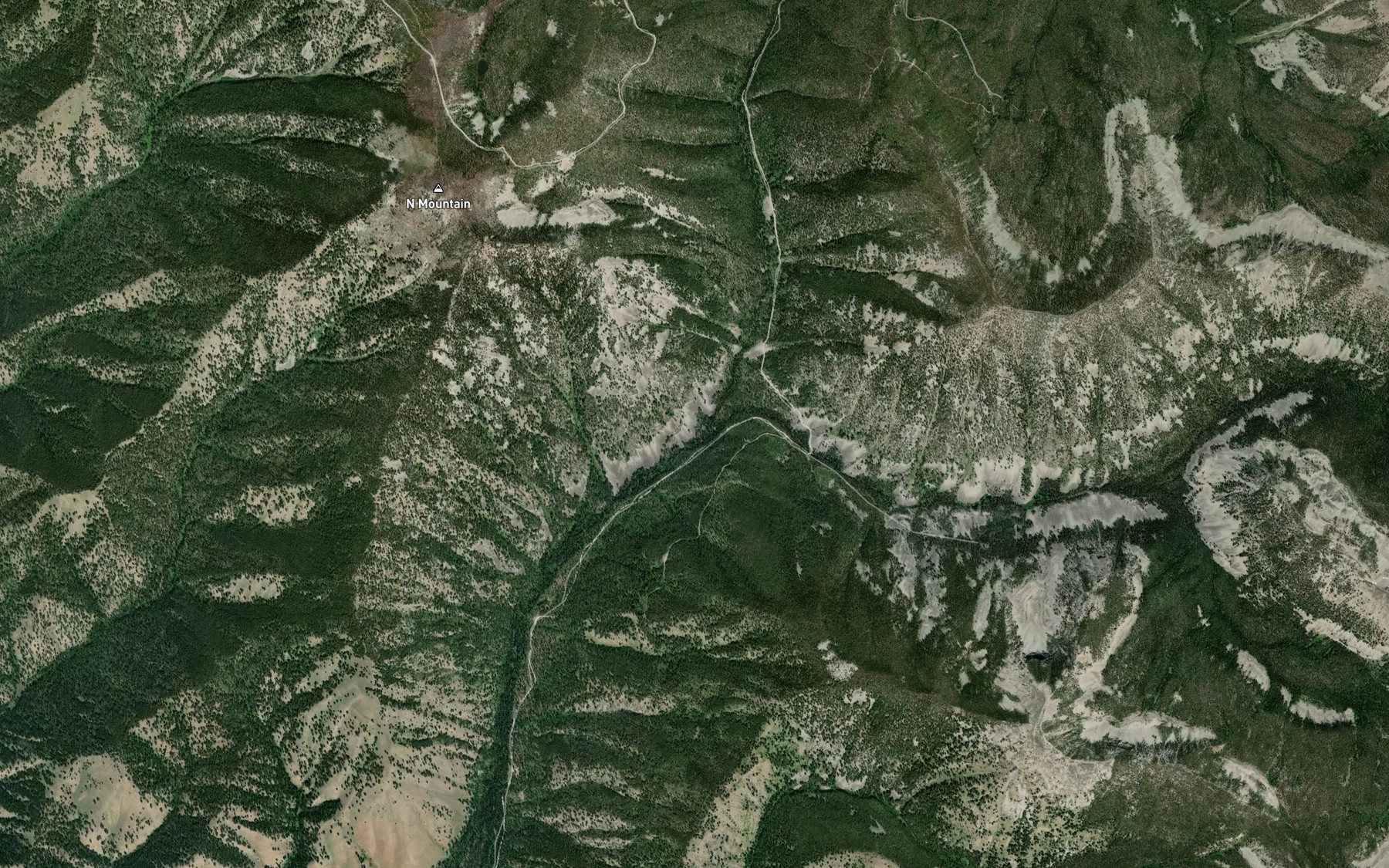 Satellite map of the Blacktail Creek