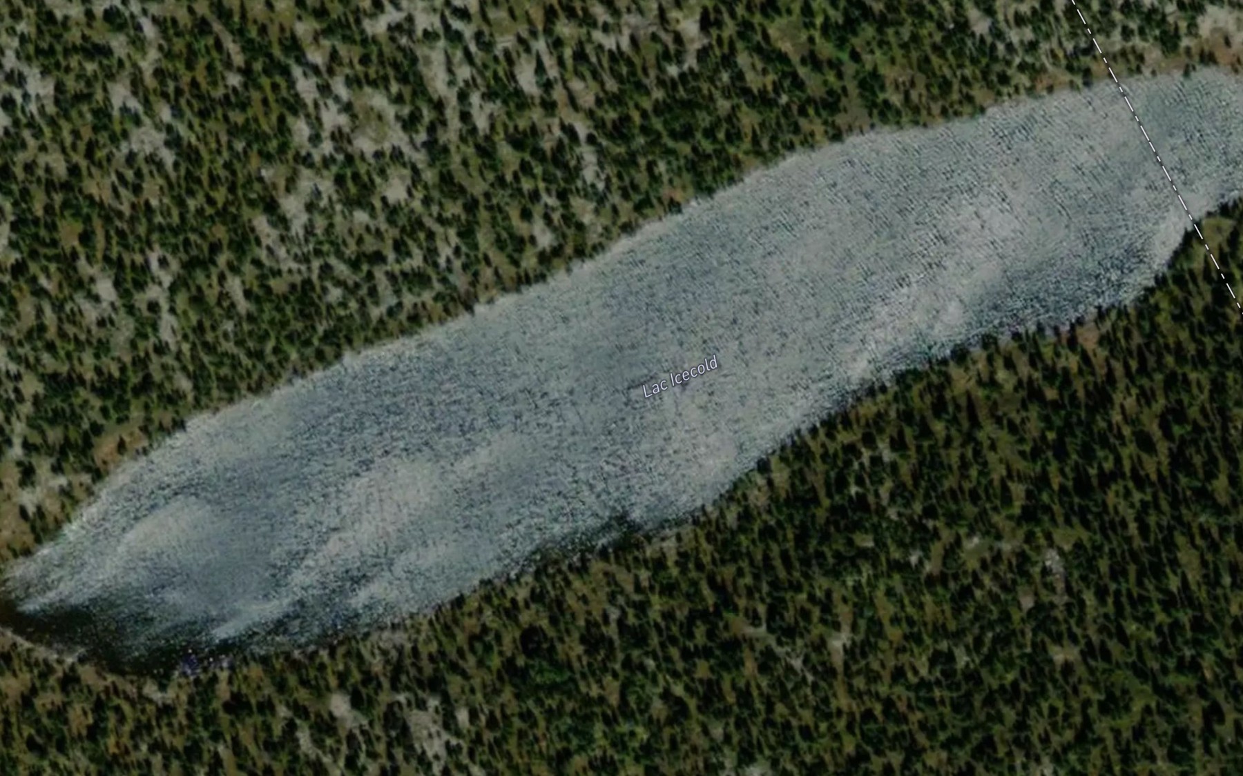 Satellite map of the Lac Icecold
