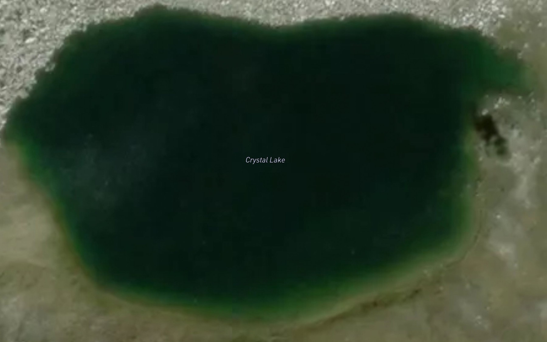 Satellite map of the Crystal Lake