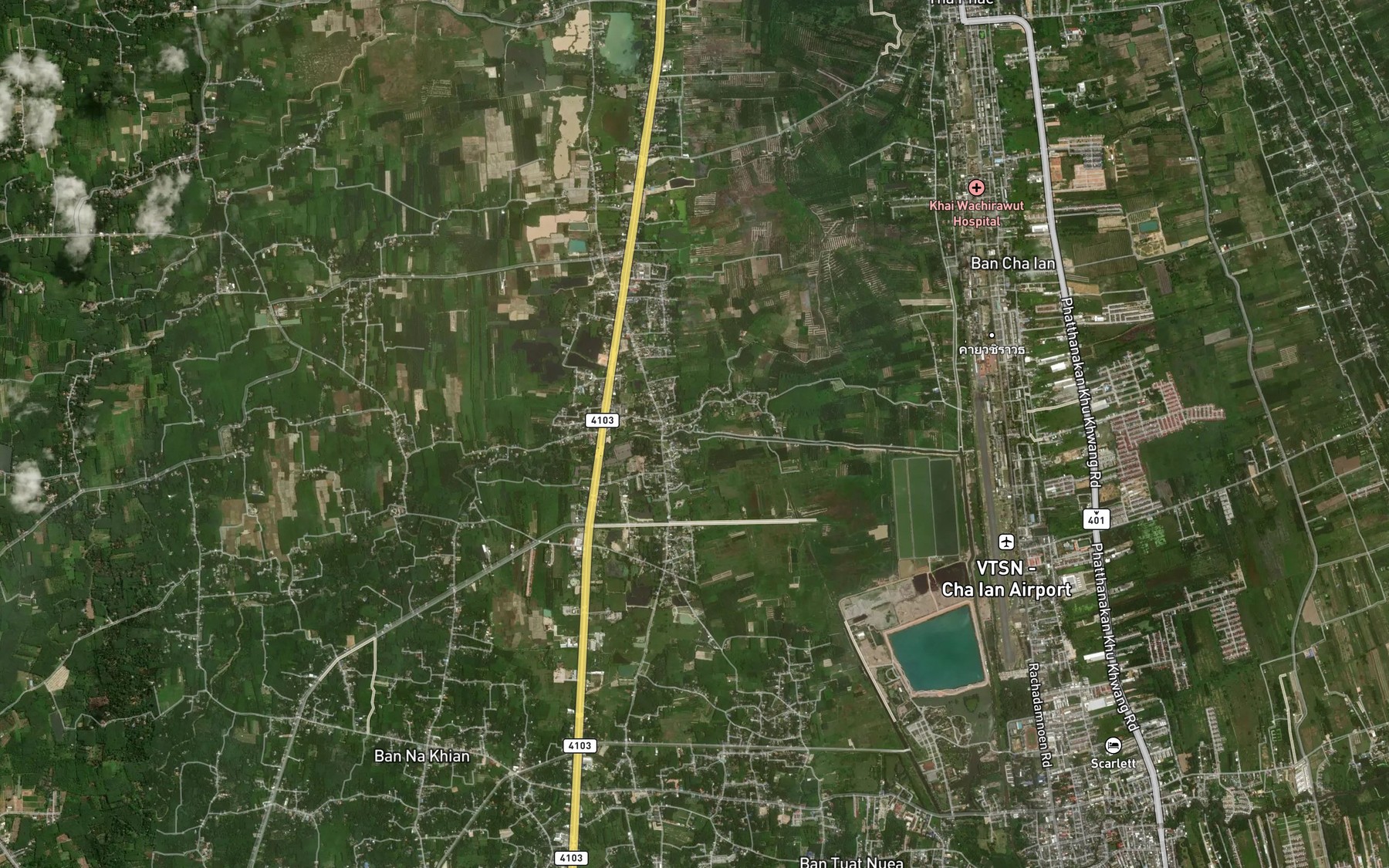Satellite map of the Khlong Ban Tan
