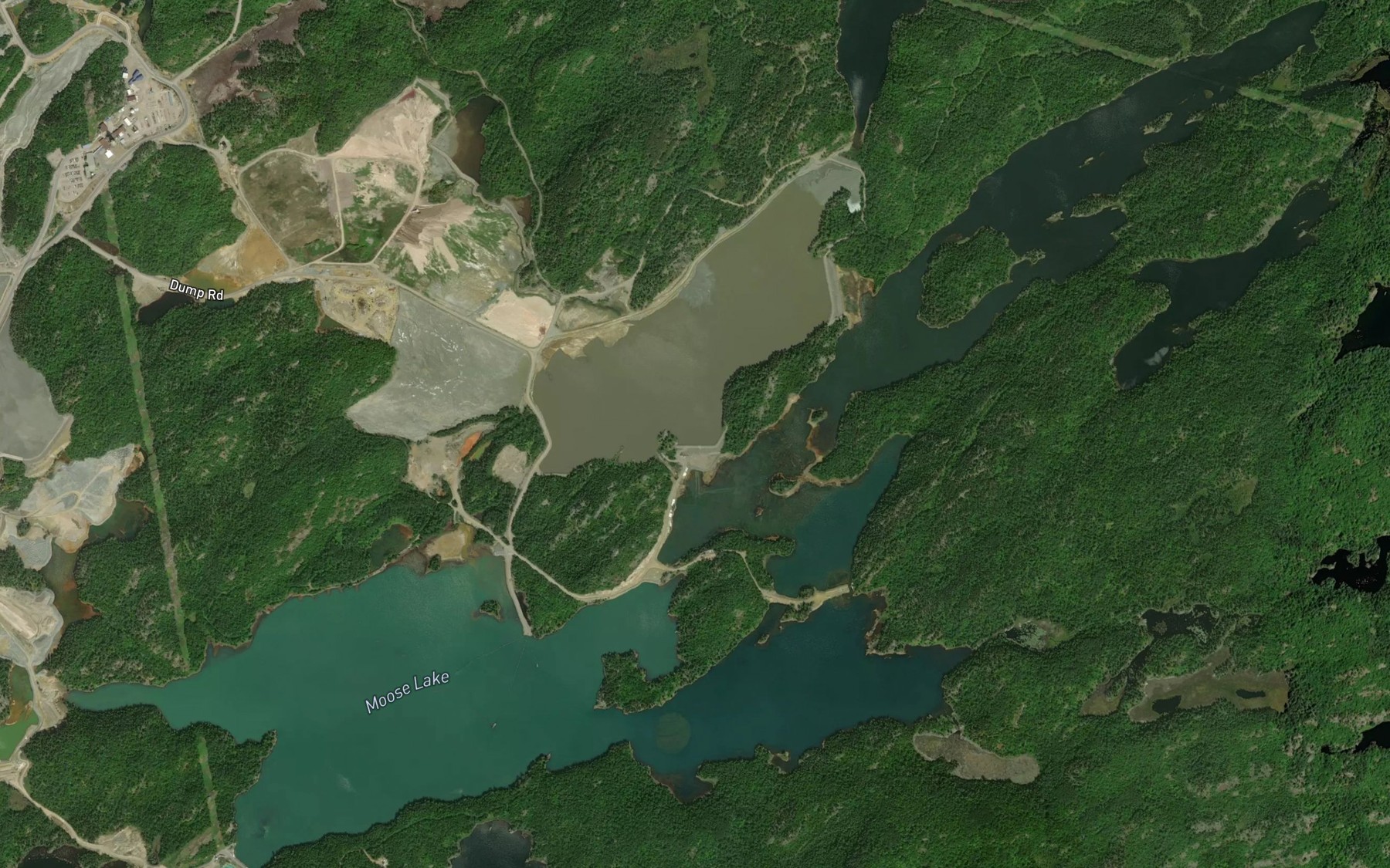 Satellite map of the Moose Lake