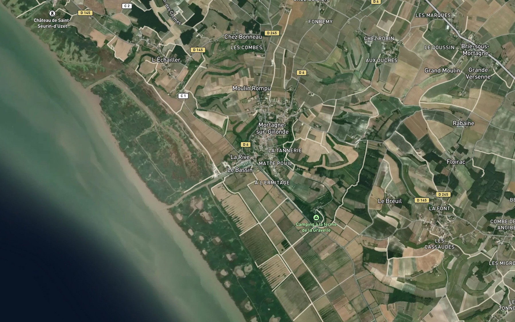 Satellite map of the Riviere de Fontdevine