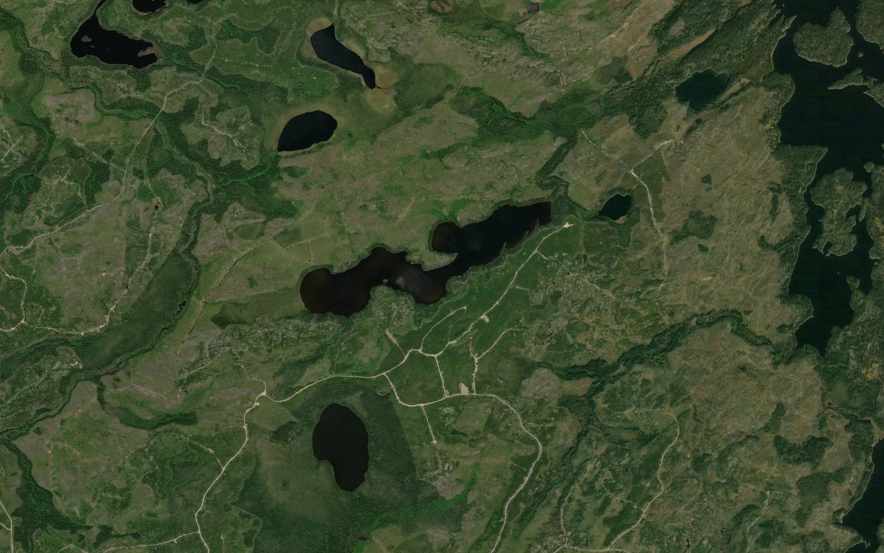 Satellite map of the Apex Lake