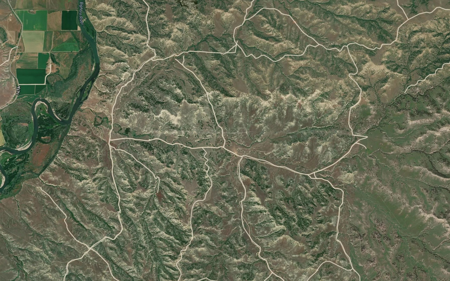 Satellite map of the South Fork Pocket Creek