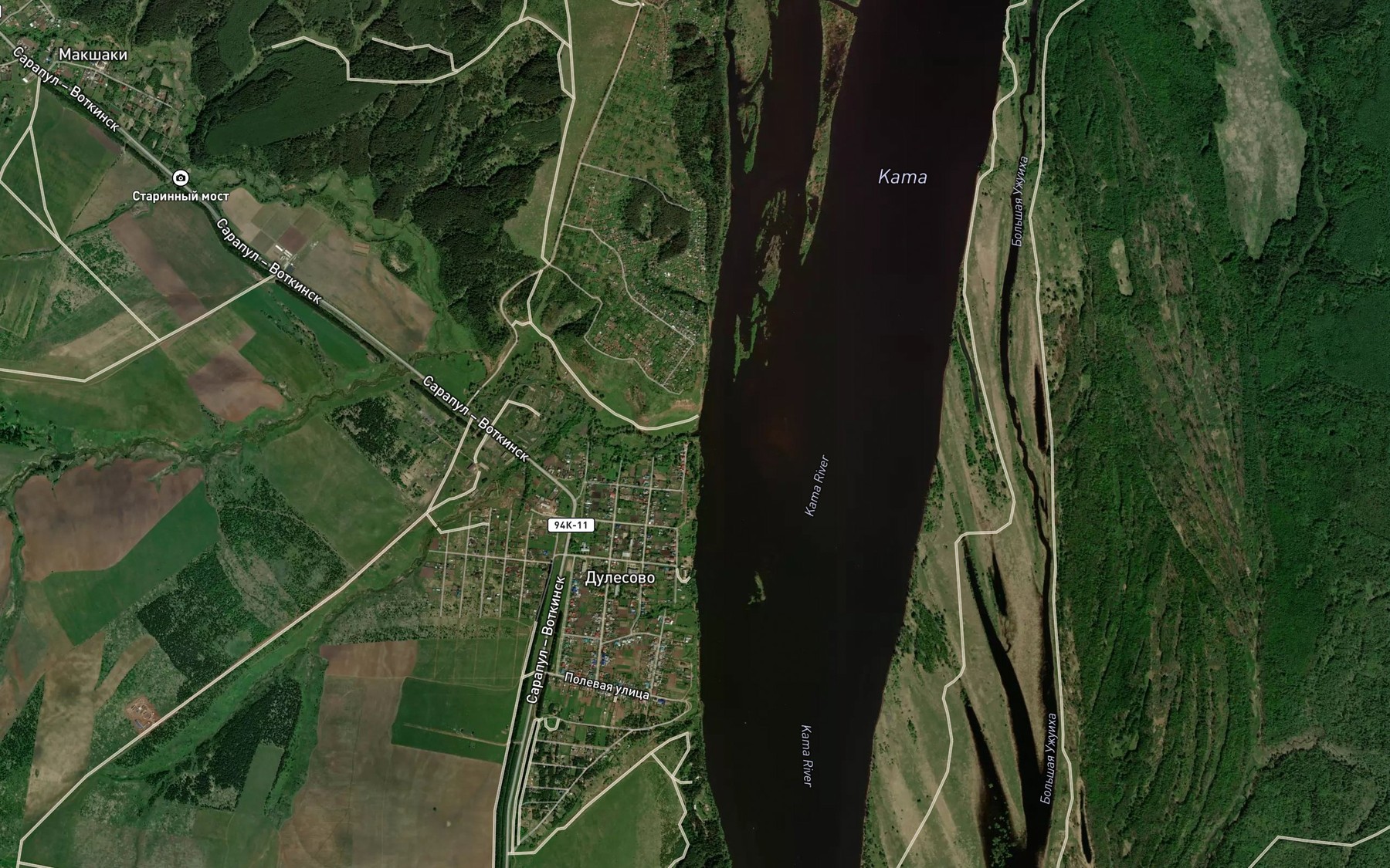 Satellite map of the Vodgazikha