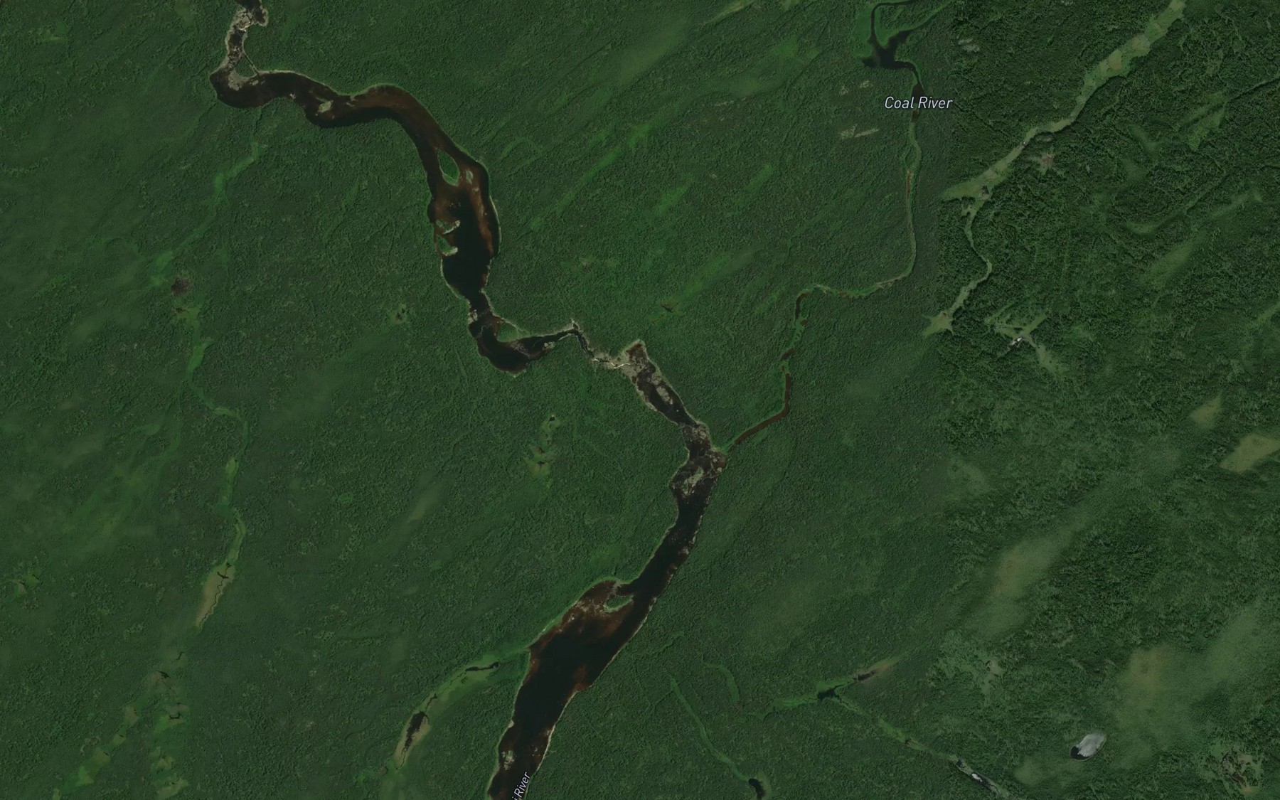Satellite map of the Conjuring House Rapids