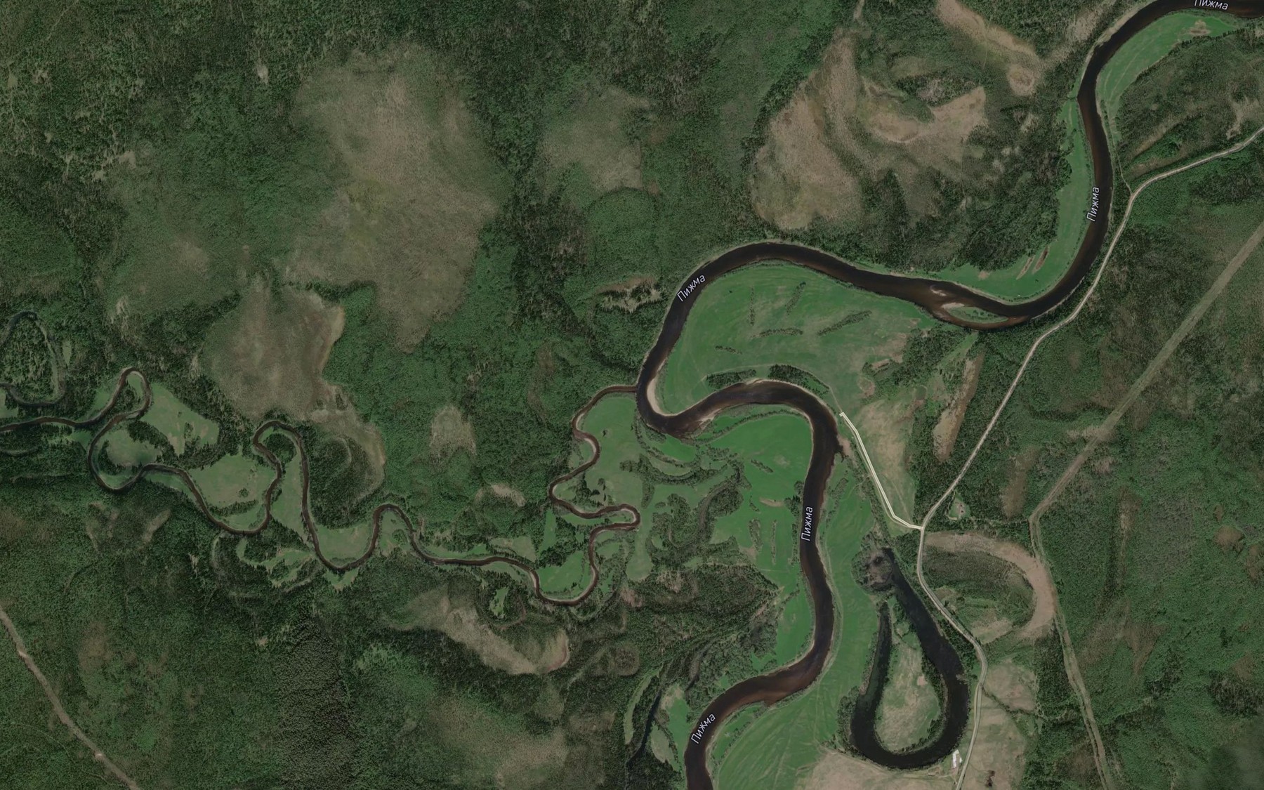 Satellite map of the Vyatkina