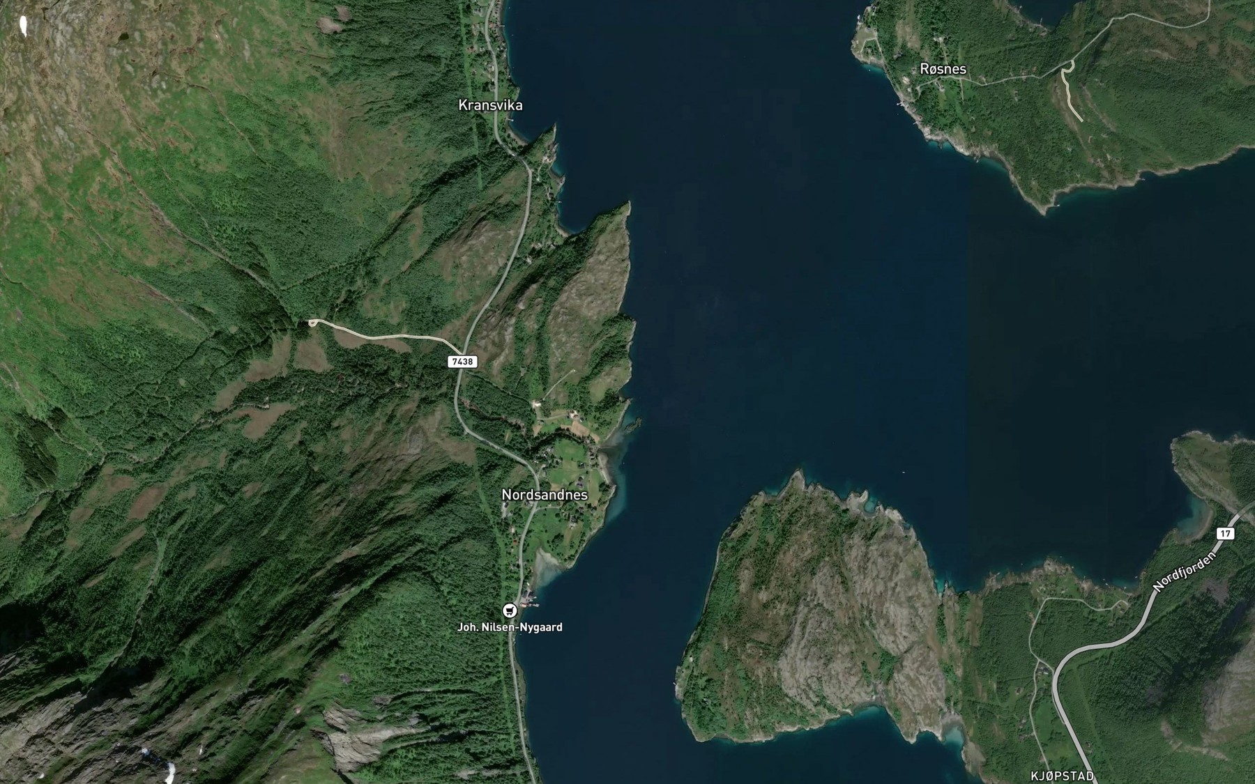 Satellite map of the Saltvika