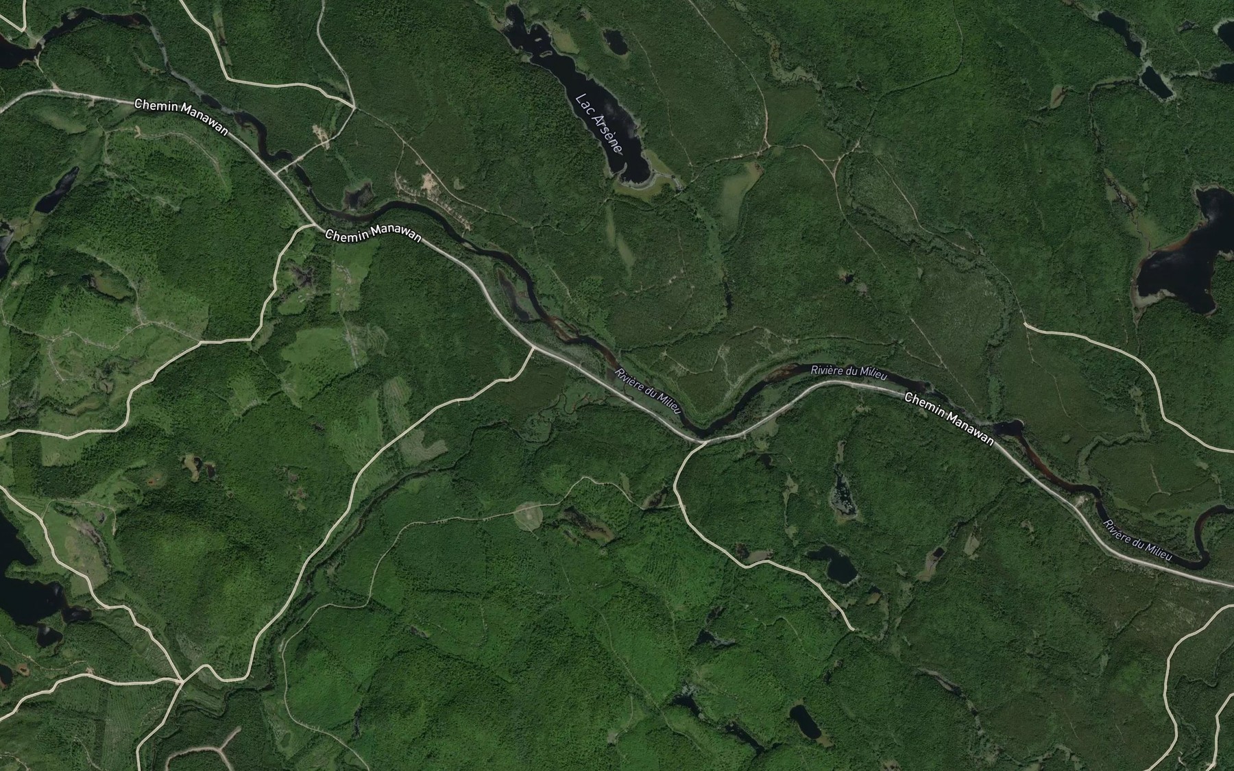 Satellite map of the Ruisseau McDougal