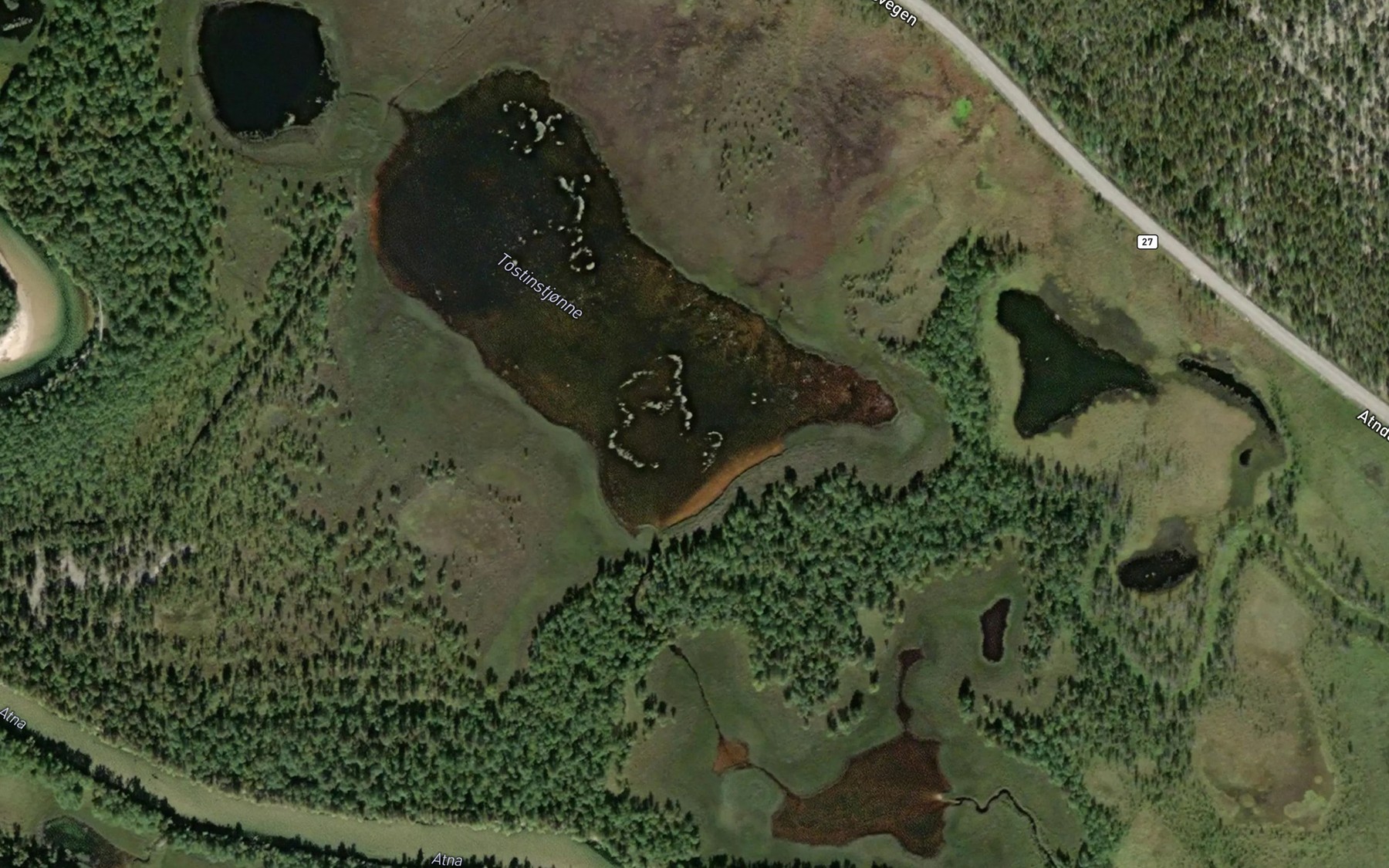 Satellite map of the Torsteinstjorni